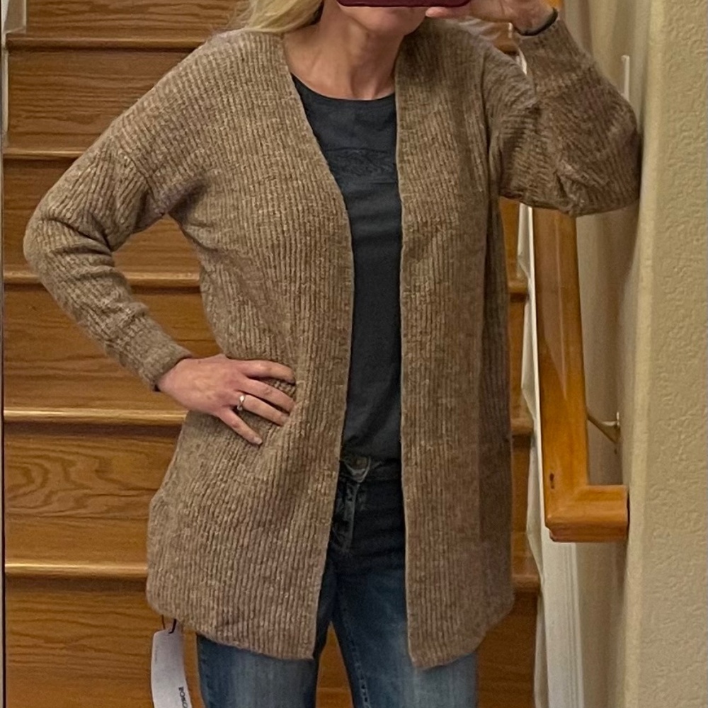 ✨ NWT Souroze Brown Marled Chunky Cardigan ✨ Cozy Oversized Fit Medium